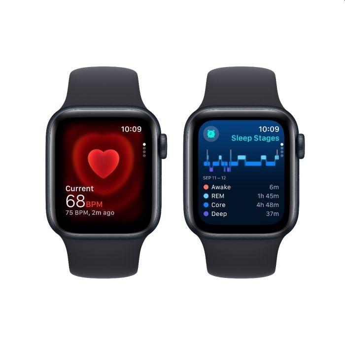 - Apple Midnight - S/M Часовник 40mm Midnight Смарт Sport Alu часовници w GPS SE2 Band Case v2 Watch
