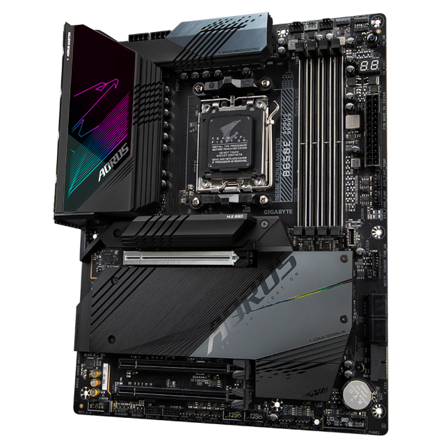 Дънна платка Gigabyte B650E AORUS MASTER, B650, AM5, DDR5, PCI-E 5.0, 4x SATA 6Gb/s, 4x M.2, 1x USB 3.2 Gen 2 Type-C, Wi-Fi 6, Bluetooth v5.2, HDMI, ATX