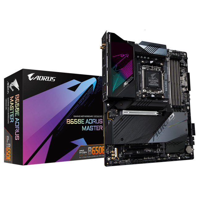 Дънна платка Gigabyte B650E AORUS MASTER, B650, AM5, DDR5, PCI-E 5.0, 4x SATA 6Gb/s, 4x M.2, 1x USB 3.2 Gen 2 Type-C, Wi-Fi 6, Bluetooth v5.2, HDMI, ATX