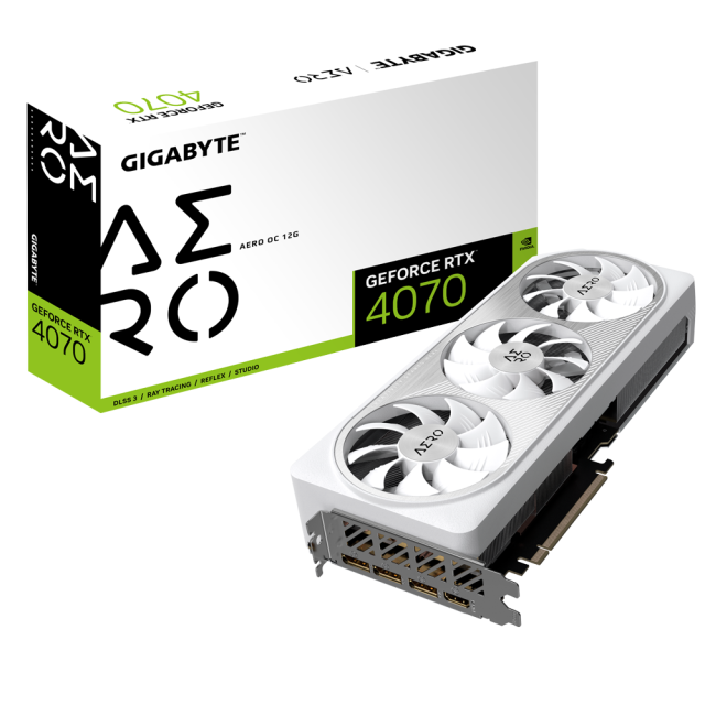 Видео карта GIGABYTE GeForce RTX4070 AERO OC 12GB GDDR6X, 128-bit, HDMI,3x DP