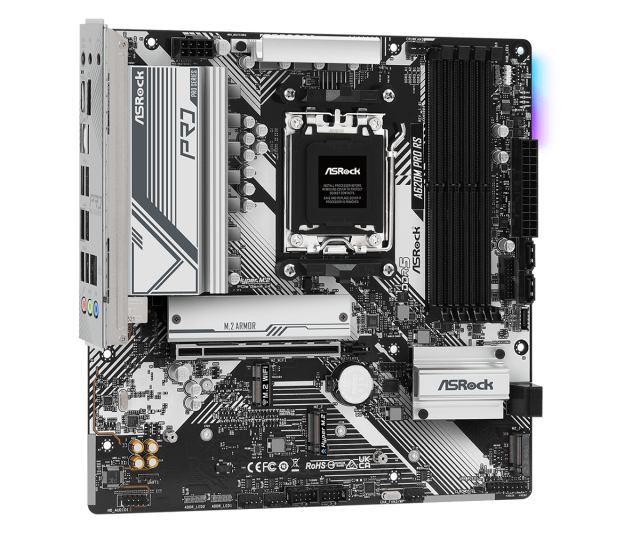 Дънна платка ASROCK A620M Pro RS, Socket AM5, 4xDDR5, PCIe 4.0, 1x M.2, HDMI/DP, 1x M.2, 4x SATA 6Gb/s, 1x USB 3.2 Gen1 Type-C, 3x USB 3.2 Gen1 Type-A, Micro ATX