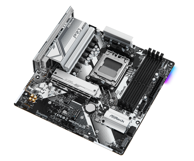 Дънна платка ASROCK A620M Pro RS, Socket AM5, 4xDDR5, PCIe 4.0, 1x M.2, HDMI/DP, 1x M.2, 4x SATA 6Gb/s, 1x USB 3.2 Gen1 Type-C, 3x USB 3.2 Gen1 Type-A, Micro ATX