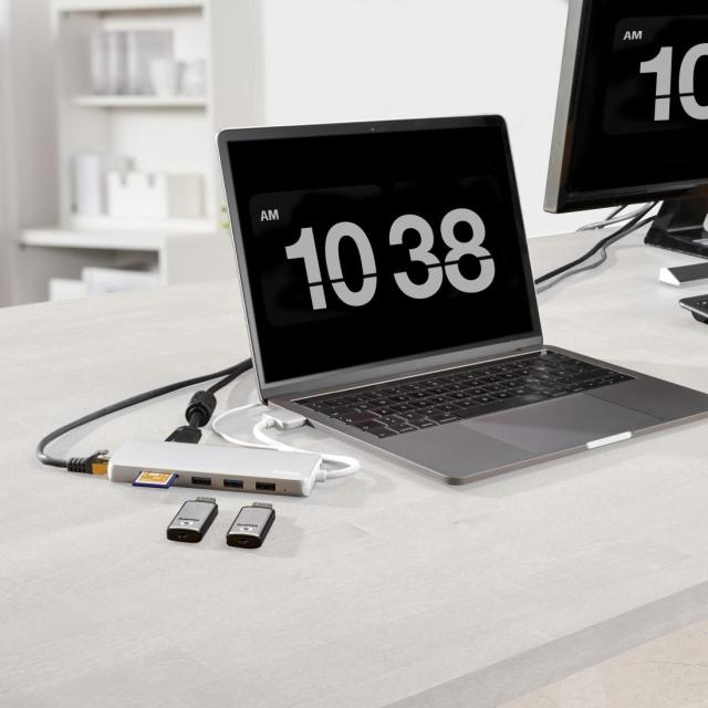 Мултипортов адаптер Hama USB-C Hub, "Connect2Mac", Multiport за Apple MacBook Air & Pro, 12 порта