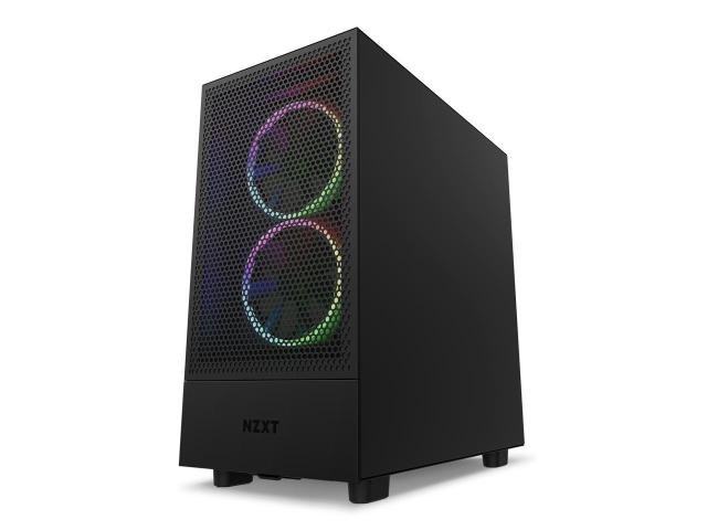 Кутия NZXT H5 Flow Matte Black, 1xUSB 3.2, 1xUSB Type-C, Audio Jack, Mid-Tower, ATX, черна, без захранване