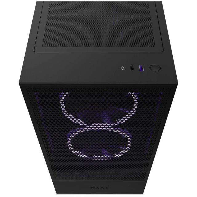 Кутия NZXT H5 Flow Matte Black, 1xUSB 3.2, 1xUSB Type-C, Audio Jack, Mid-Tower, ATX, черна, без захранване