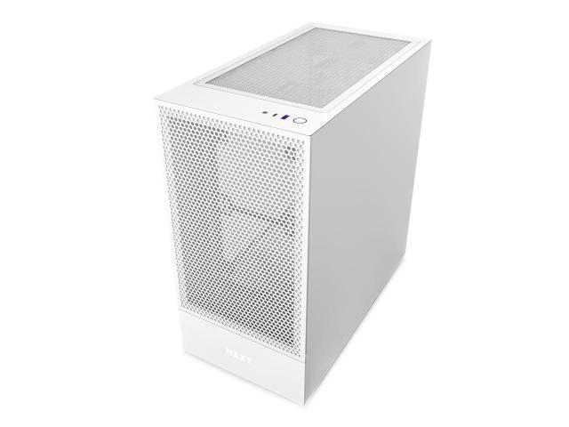 Кутия NZXT H5 Flow Matte Black, 1xUSB 3.2, 1xUSB Type-C, Audio Jack, Mid-Tower, ATX, бяла, без захранване