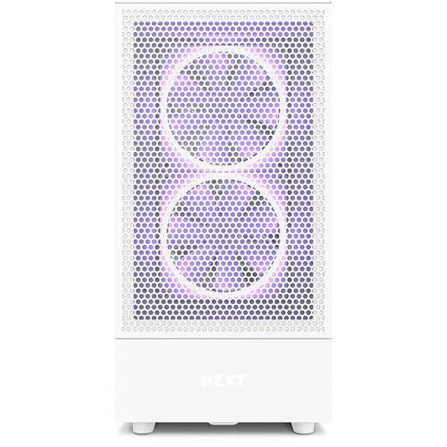 Кутия NZXT H5 Flow Matte Black, 1xUSB 3.2, 1xUSB Type-C, Audio Jack, Mid-Tower, ATX, бяла, без захранване