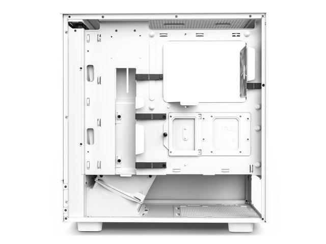 Кутия NZXT H5 Flow Matte Black, 1xUSB 3.2, 1xUSB Type-C, Audio Jack, Mid-Tower, ATX, бяла, без захранване