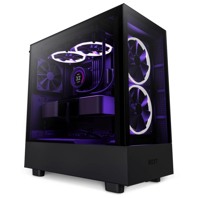 Кутия NZXT H5 Elite Matte Black, Tempered Glass,  1xUSB 3.2, 1xUSB Type-C, Audio Jack, Mid-Tower, Mini-ITX, Micro-ATX, ATX, черна, без захранване