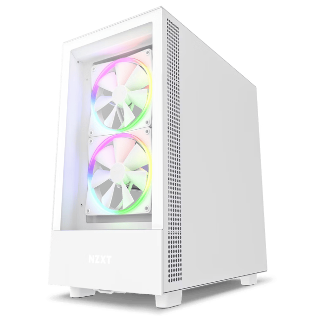 Кутия NZXT H5 Elite Matte Black, Tempered Glass,  1xUSB 3.2, 1xUSB Type-C, Audio Jack, Mid-Tower, Mini-ITX, Micro-ATX, ATX, бяла, без захранване