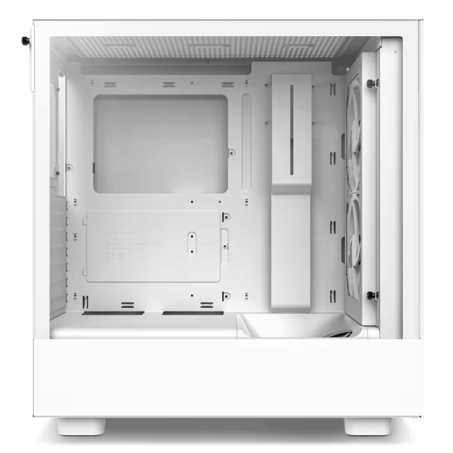 Кутия NZXT H5 Elite Matte Black, Tempered Glass,  1xUSB 3.2, 1xUSB Type-C, Audio Jack, Mid-Tower, Mini-ITX, Micro-ATX, ATX, бяла, без захранване