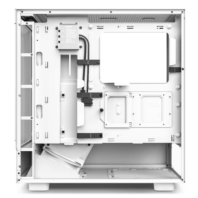 Кутия NZXT H5 Elite Matte Black, Tempered Glass,  1xUSB 3.2, 1xUSB Type-C, Audio Jack, Mid-Tower, Mini-ITX, Micro-ATX, ATX, бяла, без захранване