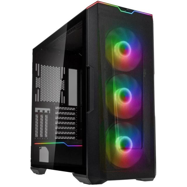 Кутия Phanteks G500A TG D-RGB, 1xUSB 3.0, 1xUSB Type-C, Audio Jack, Mid-Tower, ATX, Micro ATX, Mini ITX, Черна, без захранване