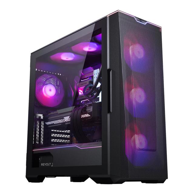 Кутия Phanteks G500A TG D-RGB, 1xUSB 3.0, 1xUSB Type-C, Audio Jack, Mid-Tower, ATX, Micro ATX, Mini ITX, Черна, без захранване