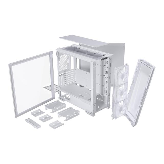 Кутия Phanteks G500A TG D-RGB, 1xUSB 3.0, 1xUSB Type-C, Audio Jack, Mid-Tower, ATX, Micro ATX, Mini ITX, Бяла, без захранване