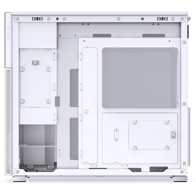 Кутия Jonsbo D41 Screen TG White, 1x USB 3.0, 1x USB-C, ATX/Micro ATX/Mini ITX/Mini DTX, преден екран, без захранване, бяла