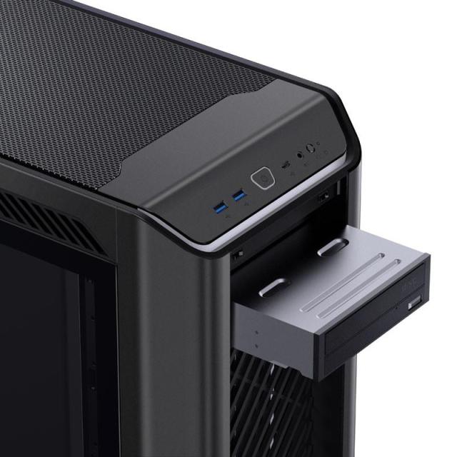 Кутия Jonsbo D500 TG, 2xUSB3.0, 1xUSB 3.2 Type-C,1xAUDIO, Full Tower, ITX/M-ATX/ATX/EATX, Черна