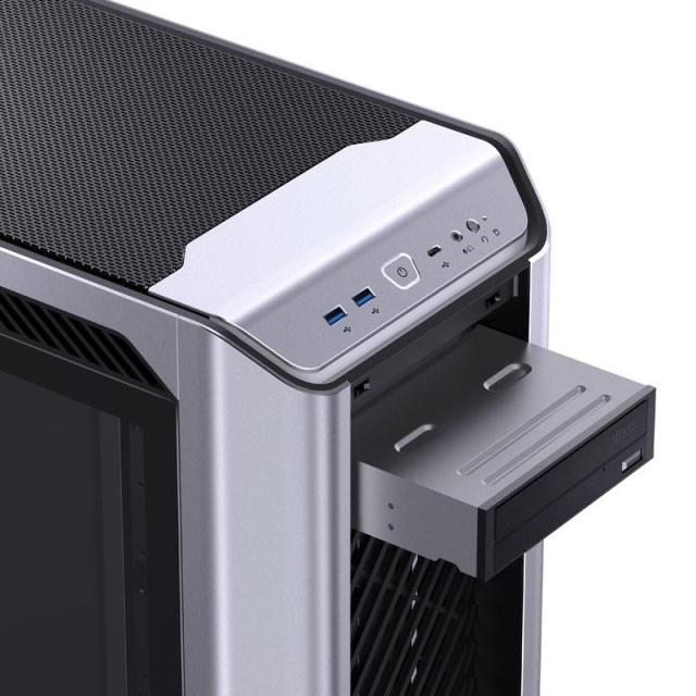 Кутия Jonsbo D500 TG, 2xUSB3.0, 1xUSB 3.2 Type-C,1xAUDIO, Full Tower, ITX/M-ATX/ATX/EATX, Сива