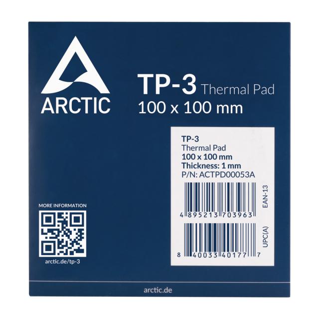 Термопад Arctic Thermal pad TP-3 100x100mm, 1.0mm