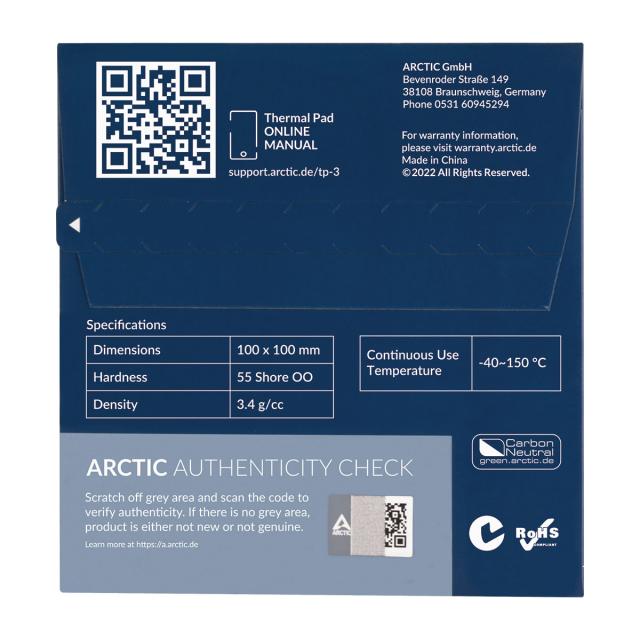 Термопад Arctic Thermal pad TP-3 100x100mm, 0.5mm