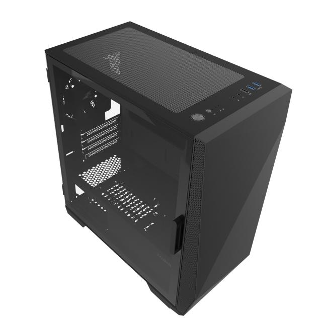 Кутия Zalman Z1 Iceberg Black, 1 x USB 2.0, 2 x USB 3.0, HD Audio Headphones, HD Audio Mic, mATX/Mini-ITX/Mini Tower, Черна