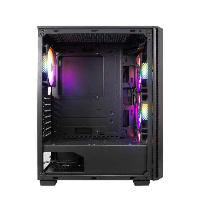 Кутия 1stPlayer Fire Dancing V4 RGB, Middle Tower, 1 x USB 3.0, 2 x USB 2.0, ATX/mATX/Mini-ITX 