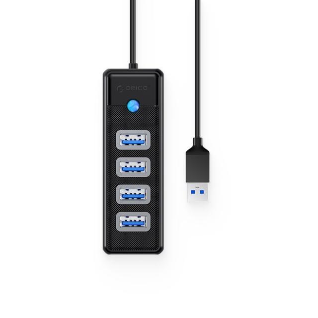 Хъб Orico USB3.0 4 port Black - PW4U-U3-015-BK