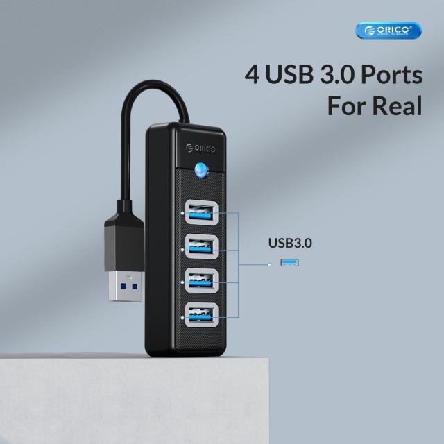 Хъб Orico USB3.0 4 port Black - PW4U-U3-015-BK