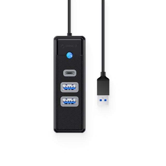 Хъб Orico USB3.0 3 port - 2 x USB3.0, 1 x Type C, Black - PWC2U-U3-015-BK