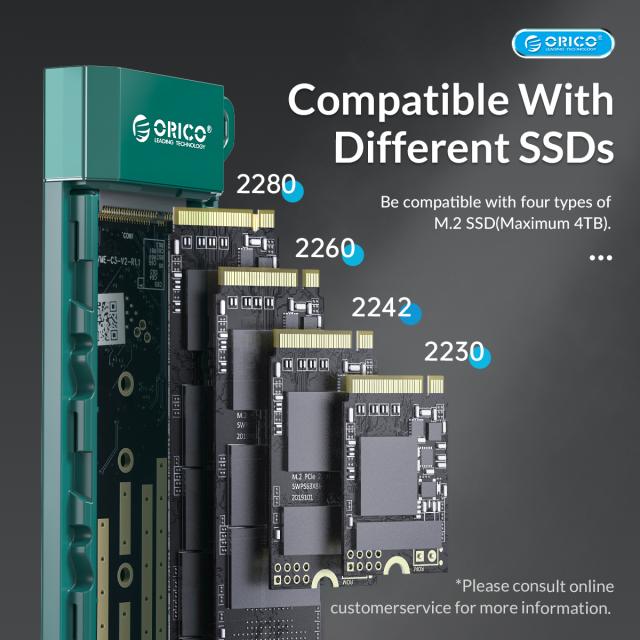 Кутия Orico за SSD, Storage - Case - M.2 NVMe M-key 10 Gbps Space Gray - MM2C3-G2-GY