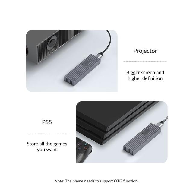 Кутия Orico за SSD, Storage - Case - M.2 NVMe M-key 10 Gbps Aluminum Heatsink Gray - FV35C3-G2-GY