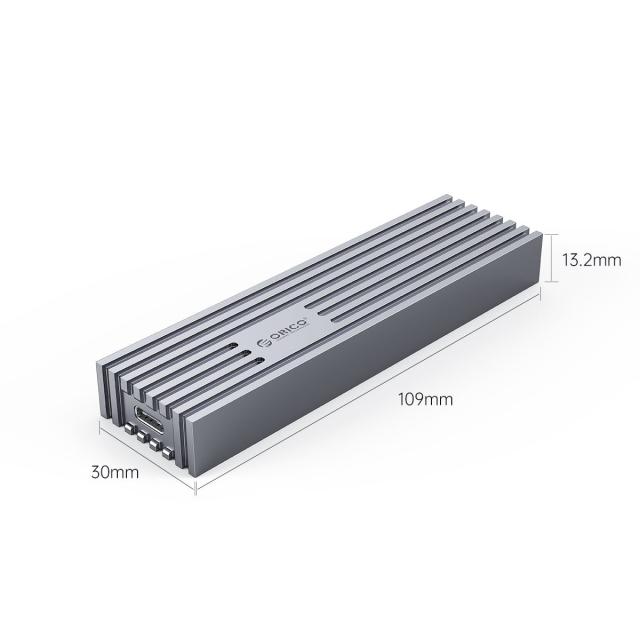 Кутия Orico за SSD, Storage - Case - M.2 NVMe M-key 10 Gbps Aluminum Heatsink Gray - FV35C3-G2-GY