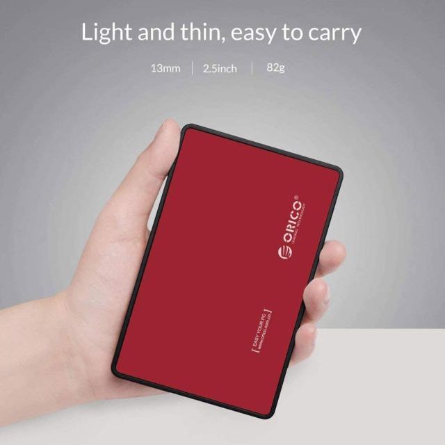 Кутия Orico, 2.5", SSD, HDD, Storage - Case - 2.5 inch USB3.0 RED - 2588US3-V1-RD