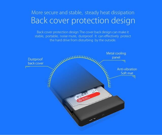 Кутия Orico, 2.5", SSD, HDD, Storage - Case - 2.5 inch USB3.0 RED - 2588US3-V1-RD