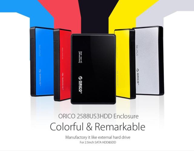 Кутия Orico, 2.5", SSD, HDD, Storage - Case - 2.5 inch USB3.0 RED - 2588US3-V1-RD