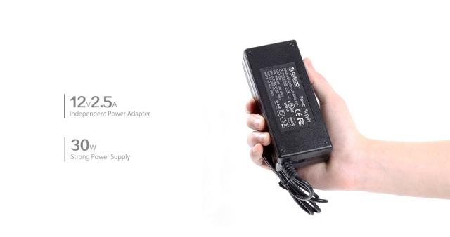 Хъб Orico USB3.0 HUB 10 port with Premium Power Adapter, Black - P10-U3-V1-BK
