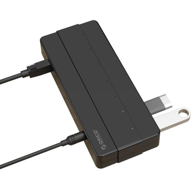 Хъб Orico USB3.0 HUB 7 port with Premium Power Adapter, Black - H7928-U3-V1-BK