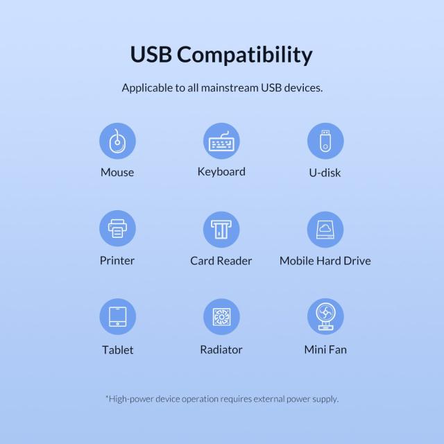 Хъб Orico USB3.0 HUB 4 port - Type C input, 0.15m cable, aux Type-C power input - TWU3-4A-BK