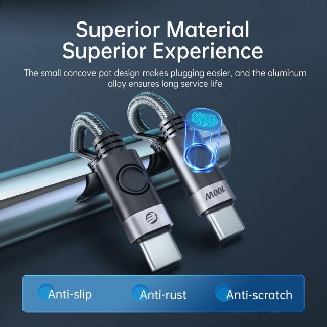 Кабел Orico USB C-to-C PD 100W Charging 0.5m Black