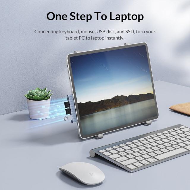  Хъб Orico USB3.0/2.0 HUB 3 port TYPE C, Aluminum - AH-W13-GY