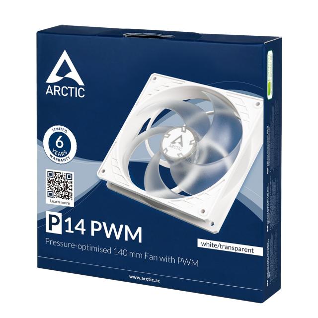 Вентилатор Arctic Fan 140mm P14 PWM, 200-1700rpm, 4-pin PWM