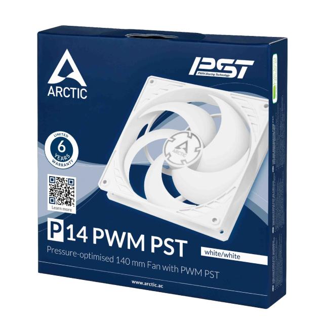 Вентилатор Arctic Fan 140mm P14 PWM PST, 200-1700rpm, 4-pin PWM