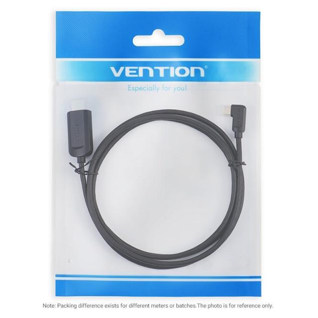 Кабел Vention Type-C 90° към HDMI - 2.0m 4K Black