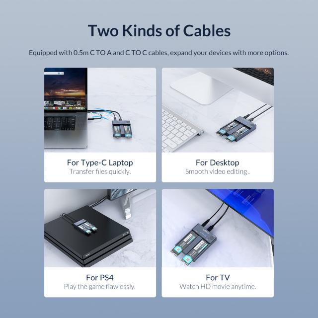 Orico, Storage - Duplicator for SSD NVMe M.2 - M2P2-C3-C