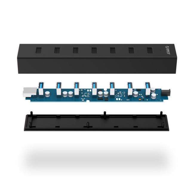 Хъб Orico USB3.0 HUB 7 port Black - H7013-U3-BK