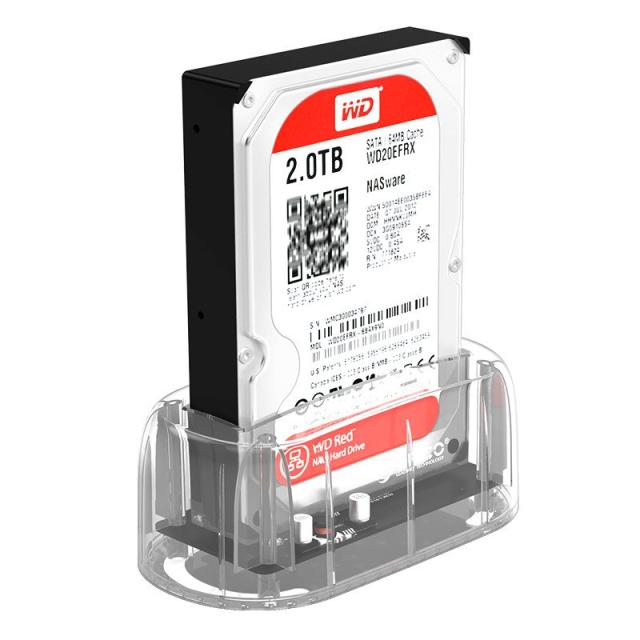 Докинг станция Orico, Storage - HDD/SSD Dock - 2.5 and 3.5 inch Type-C, transparent - 6139C3-EU-CR