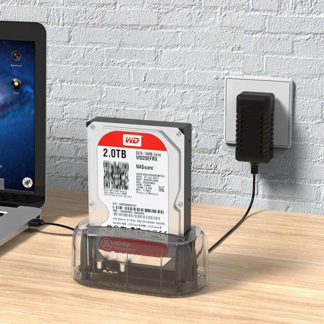 Докинг станция Orico, Storage - HDD/SSD Dock - 2.5 and 3.5 inch Type-C, transparent - 6139C3-EU-CR