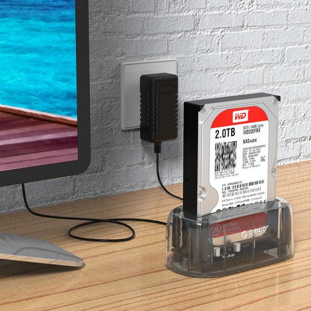 Докинг станция Orico, Storage - HDD/SSD Dock - 2.5 and 3.5 inch Type-C, transparent - 6139C3-EU-CR