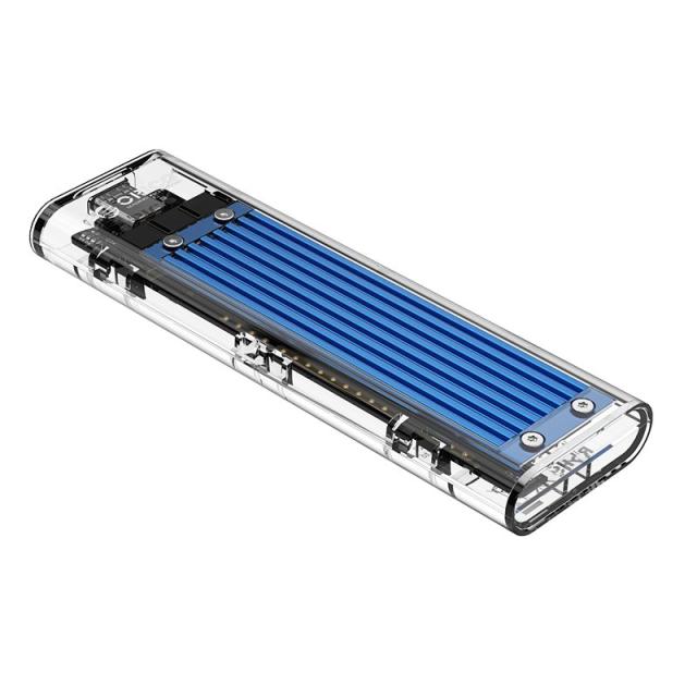 Кутия Orico за SSD, Storage - Case - M.2 NVMe/SATA M/B key - USB3.1 Type-C Gen.2 10Gbps, Blue - TCM2M-C3