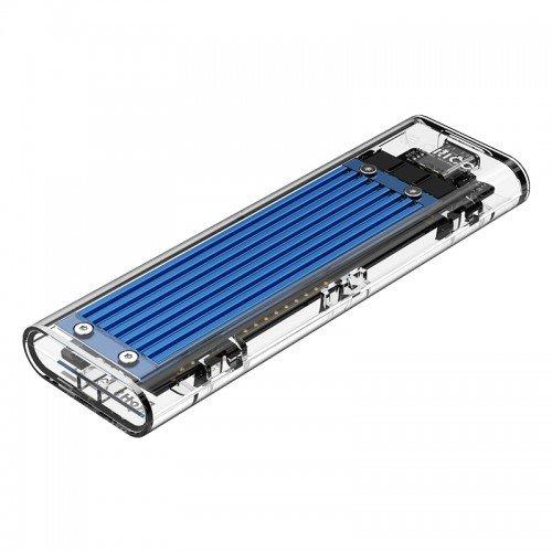 Кутия Orico за SSD, Storage - Case - M.2 NVMe/SATA M/B key - USB3.1 Type-C Gen.2 10Gbps, Blue - TCM2M-C3